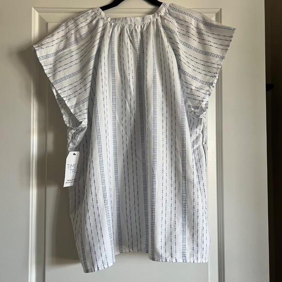 NWT Time and Tru Women's Split Neck Top with Flutter Sleeves size XXL (20) - Picture 5 of 11